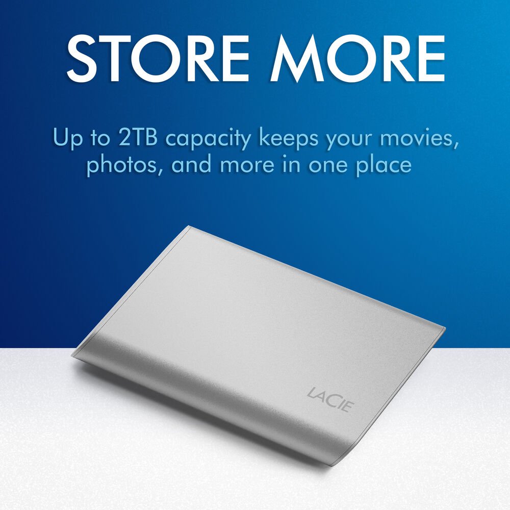 LaCie 1TB Portable USB 3.1 Gen 2 Type-C External SSD v2 image 4