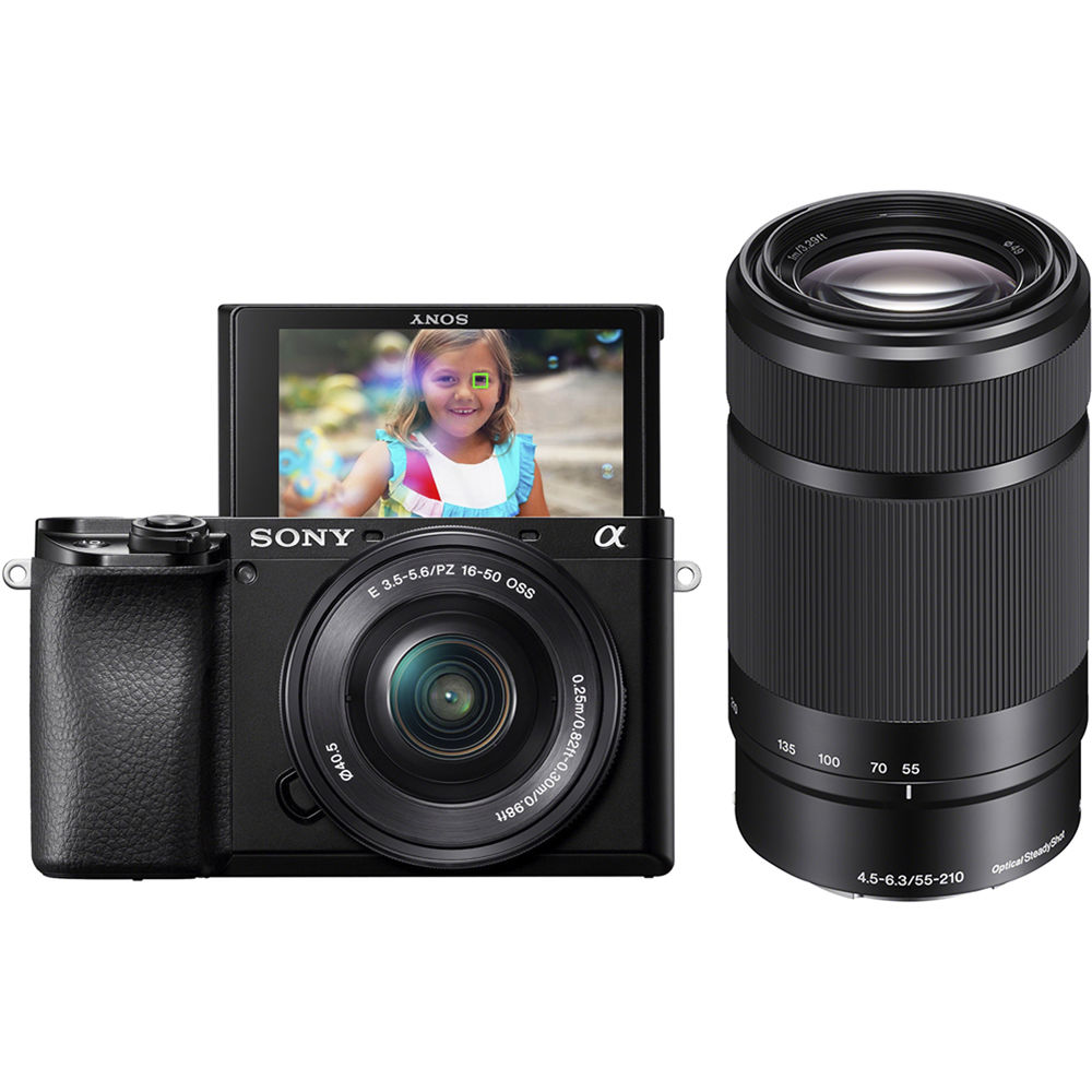 Sony a6100 Mirrorless Camera with 16-50mm and 55-210mm Lenses image 0