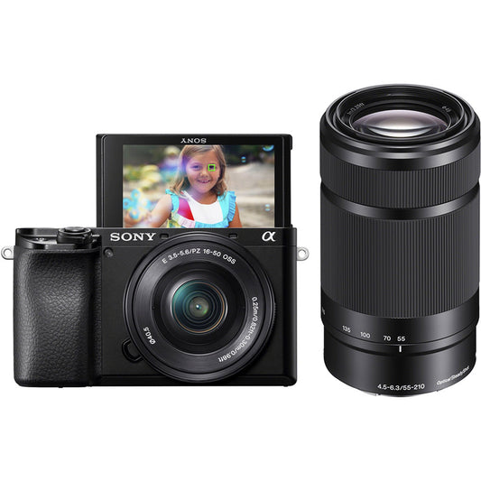Sony a6100 Mirrorless Camera with 16-50mm and 55-210mm Lenses image 0