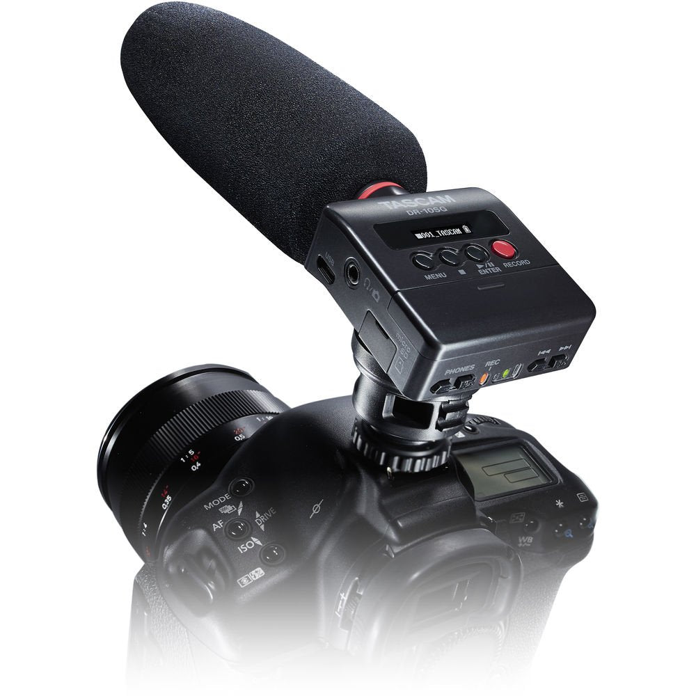 Tascam DR-10SG Camera-Mountable Audio Recorder with Shotgun Microphone image 3