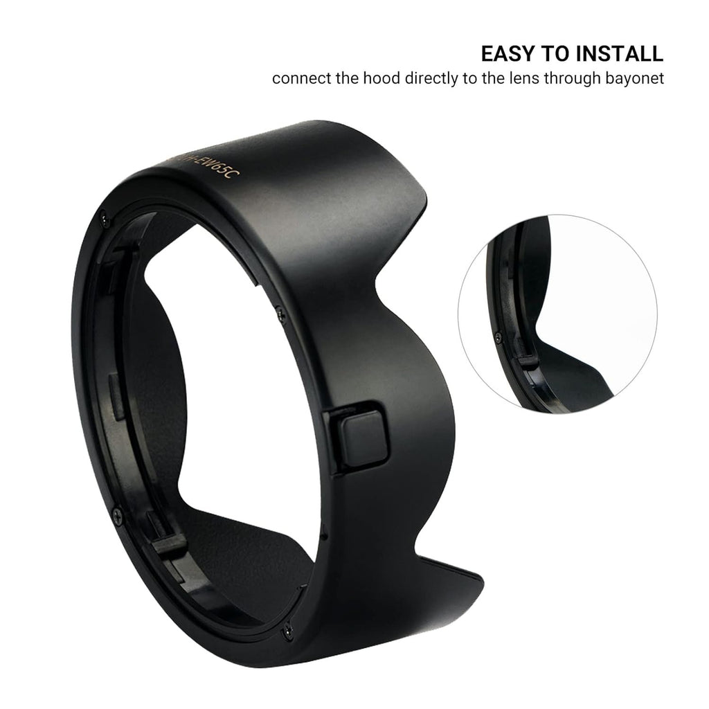 JJC LH-EW65C Lens Hood for Canon RF 16mm F2.8 STM Lens image 2