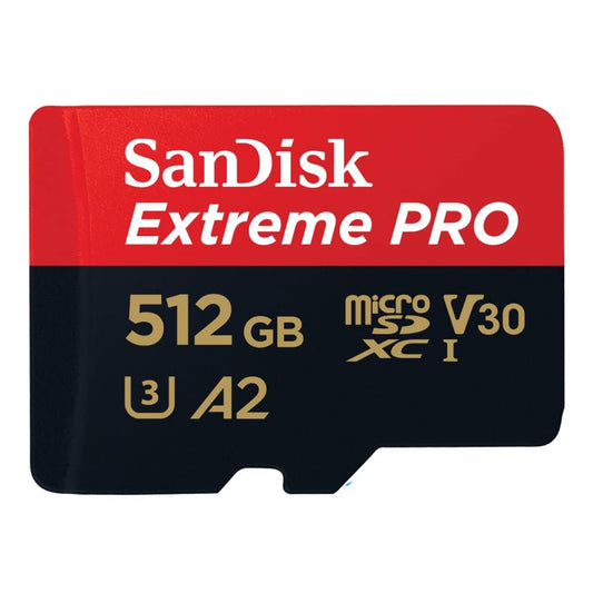 SanDisk Extreme Pro ® 512GB microSDXC ¢ UHS-I, 200MB/s Read, 140MB/s Write Memory Card image 0