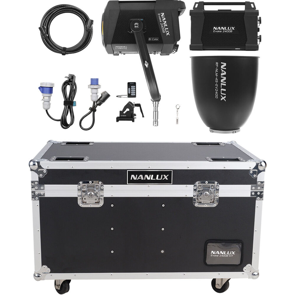 Nanlux Evoke 2400B Bi-Color LED Monolight Kit with 45° Reflector and Full System Trolly Case image 3