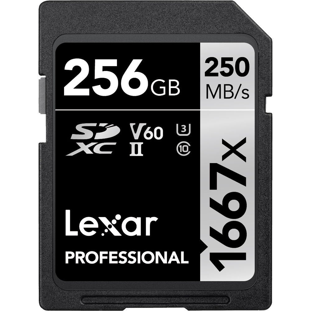 Lexar 256GB Professional 1667x UHS-II SDXC Memory Card image 0