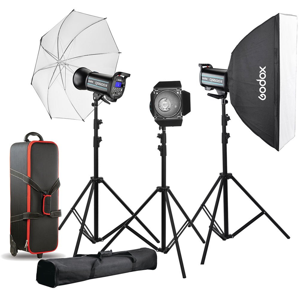 Godox QS600II 3-Light Studio Flash Kit image 0