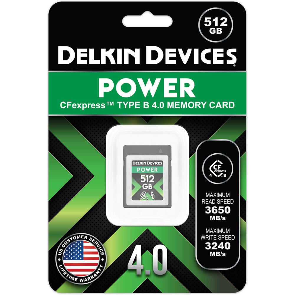 Delkin 512GB POWER 4.0 CFexpress Type B Memory Card image 1