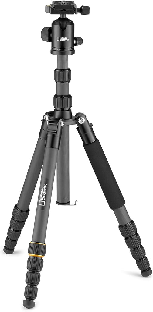 National Geographic  (NGR004TCF)  Travel Photo Tripod Kit with Monopod, Carbon Fibre, 5-Section Legs image 2