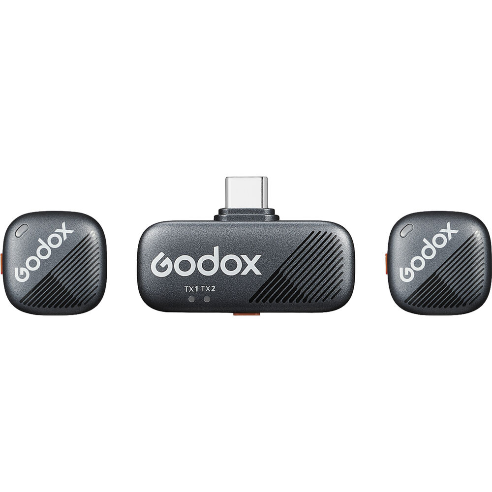 Godox Cube-S 2-Person Wireless Microphone System with USB-C Connector for Mobile Devices (2.4 GHz) image 1