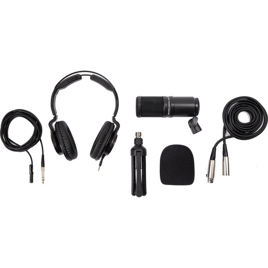 Zoom ZDM-1 Podcast Mic Pack with Headphones, Windscreen, XLR, and Tabletop Stand image 1