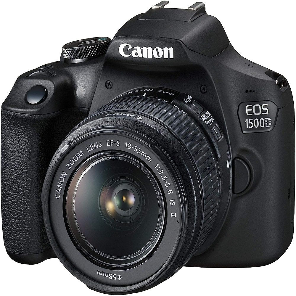 Canon EOS 1500D 24.1MP Digital SLR Camera (Black) with 18-55 and 55-250mm is II Lens image 2