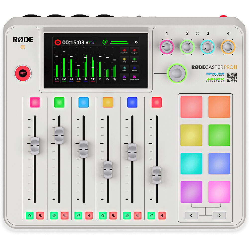 RODE RODECaster Pro II Integrated Audio Production Studio (White) image 1