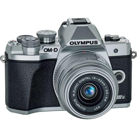 Olympus OM-D E-M10 Mark III Mirrorless MFT Digital Camera with 14-42mm EZ Lens (Silver) image 1