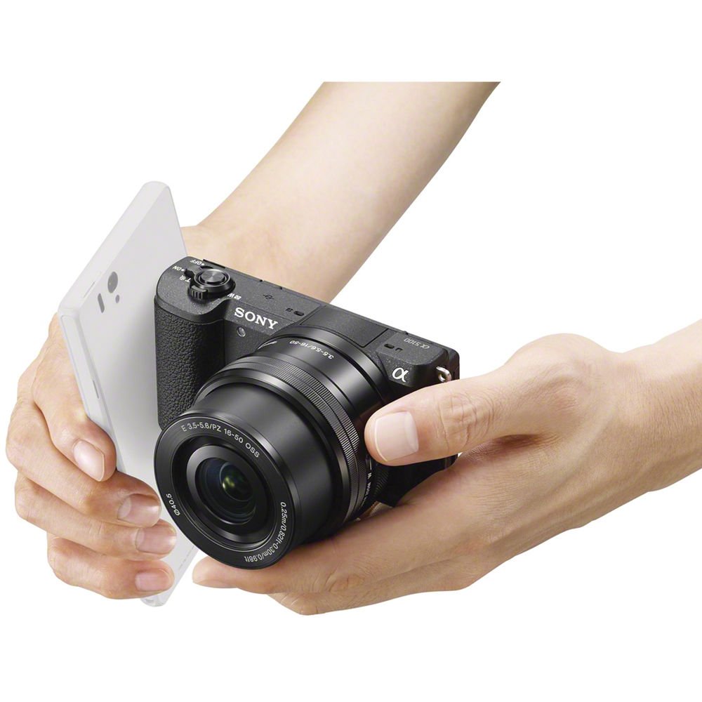 Sony Alpha a5100 Mirrorless Digital Camera with 16-50mm Lens (Black) image 0