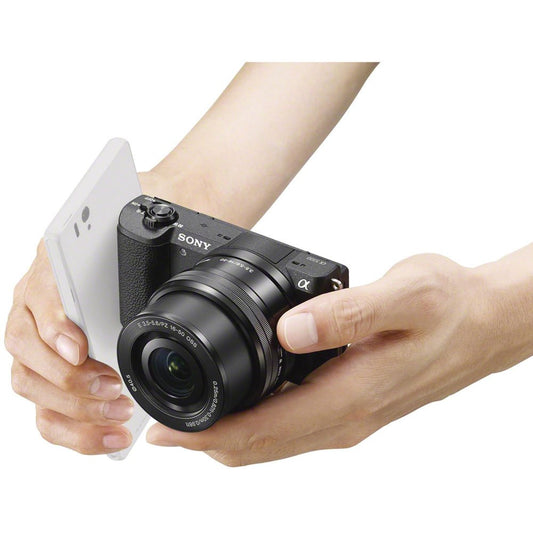 Sony Alpha a5100 Mirrorless Digital Camera with 16-50mm Lens (Black) image 0
