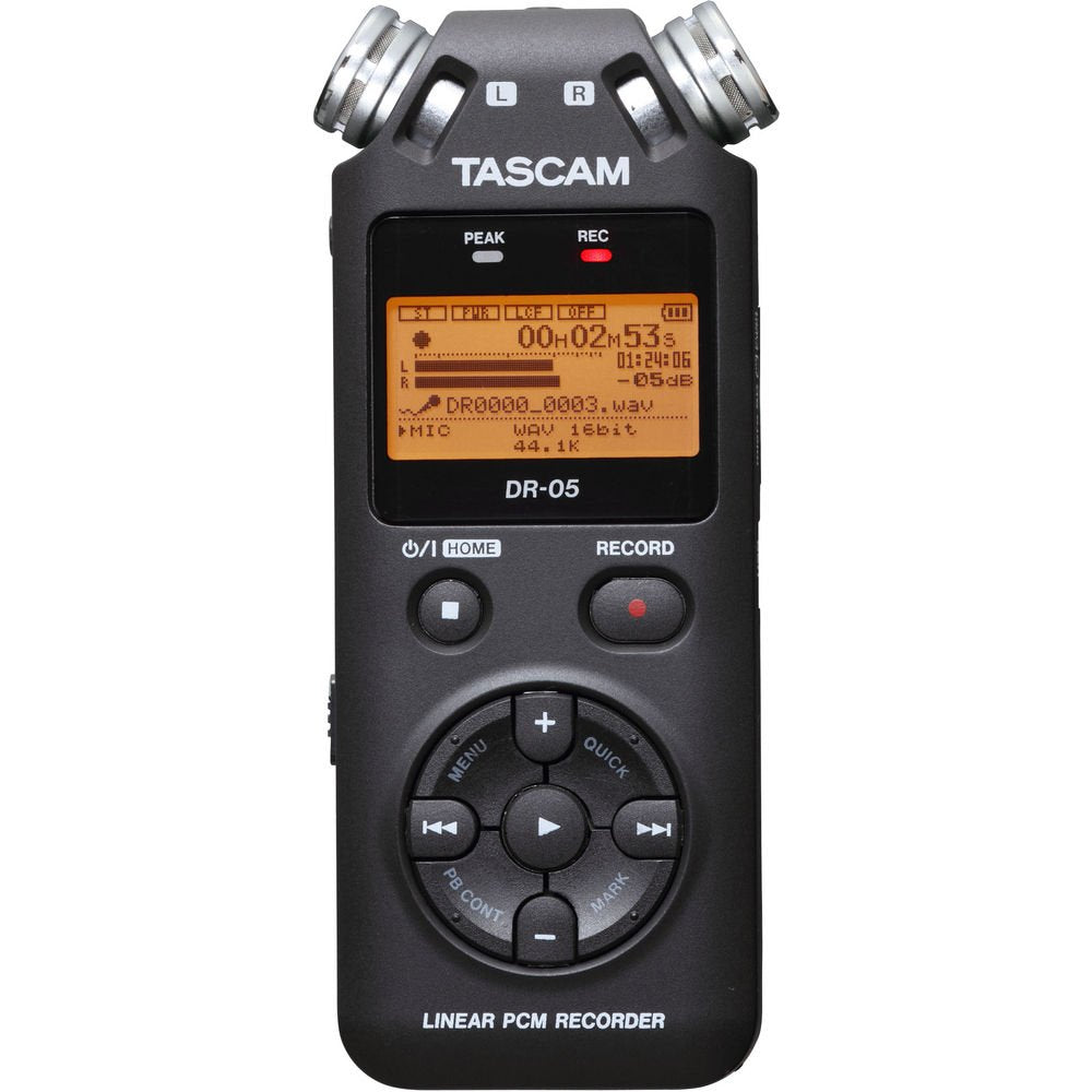 Tascam DR-05 Portable Handheld Digital Audio Recorder (Black) image 0