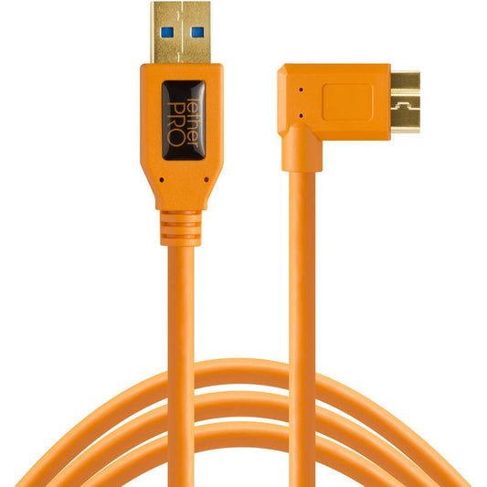 TETHER-PRO RIGHT ANGLE MICRO-B CU-61RT01-ORG image 0