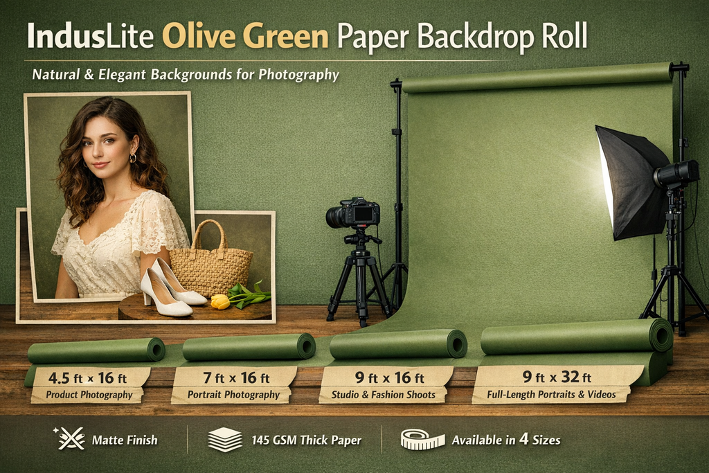 IndusLite Olive Green Paper Backdrop Roll (INDL-21) image 3