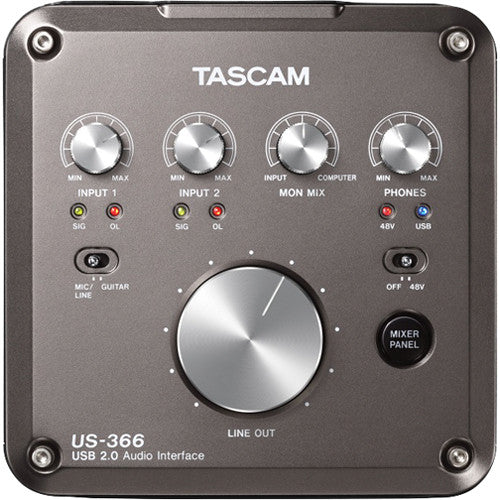 TASCAM US-366- USB 2.0 Audio Interface with DSP Mixer image 3