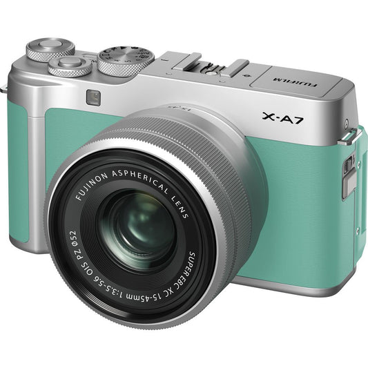 FUJIFILM X-A7 Mirrorless Digital Camera with 15-45mm Lens (Mint Green) image 0