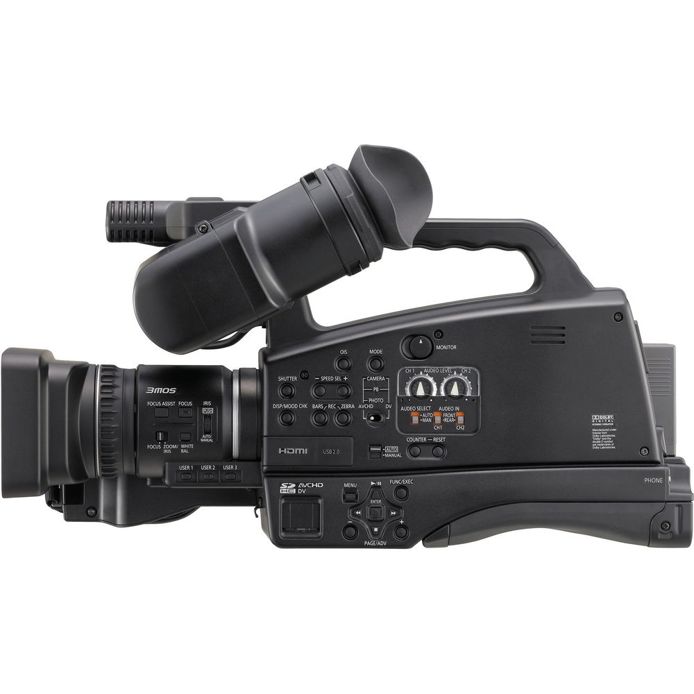 Panasonic AG-HMC80 Pro AVCCAM HD Shoulder Mount PAL Camcorder image 3