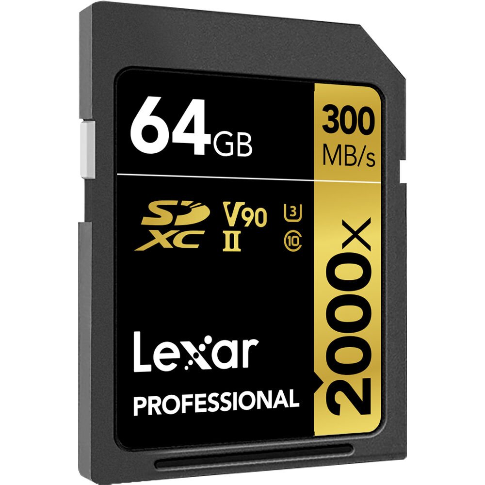 Lexar 64GB Professional 2000x UHS-II SDXC Memory Card image 1