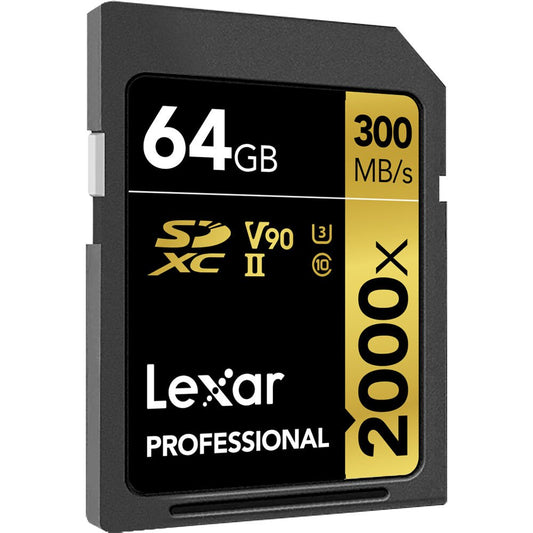 Lexar 64GB Professional 2000x UHS-II SDXC Memory Card image 1