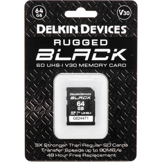 Delkin Devices 64GB BLACK UHS-I SDXC Memory Card image 1