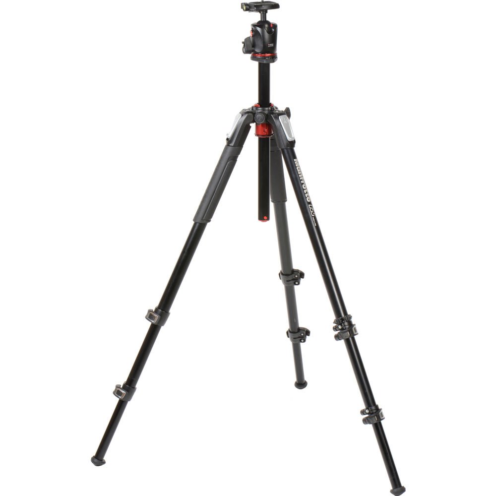 Manfrotto MK055XPRO3-BHQ2 Aluminum Tripod with XPRO Ball Head and 200PL QR Plate image 1