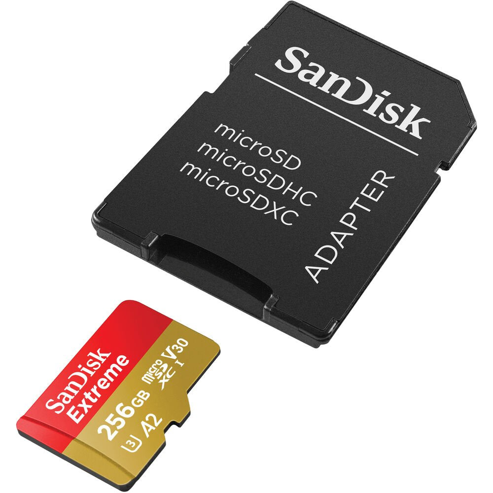 SanDisk 256GB Extreme UHS-I microSDXC Memory Card with SD Adapter image 2