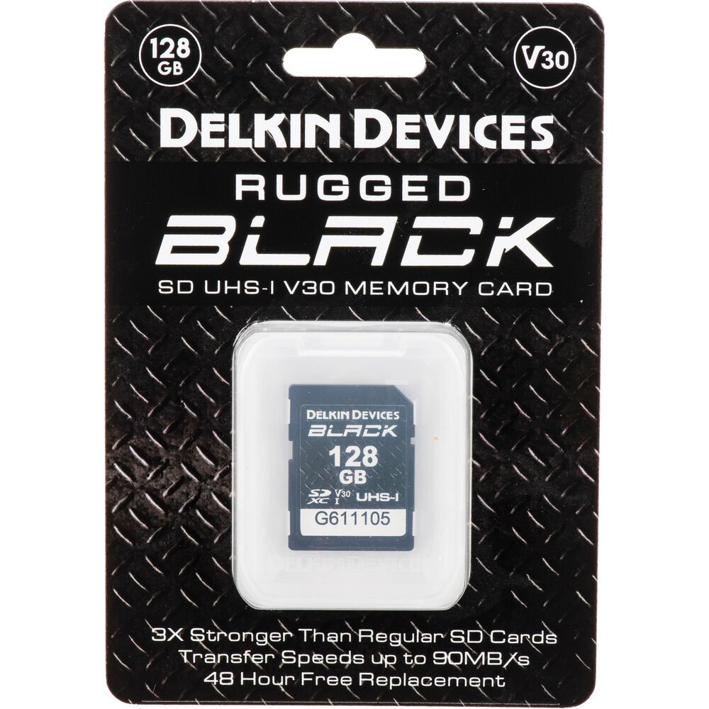 Delkin Devices 128GB BLACK UHS-I SDXC Memory Card image 1