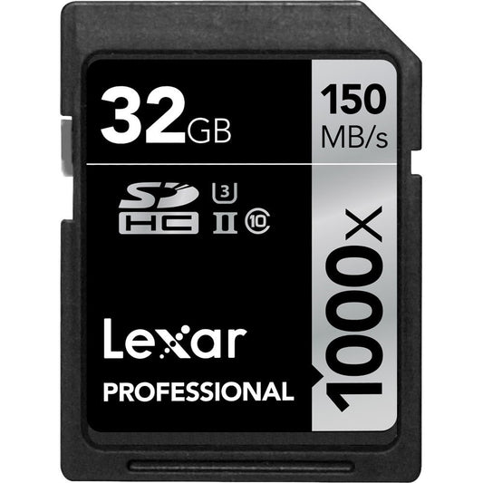 Lexar 32GB Professional 1000x UHS-II SDHC Memory Card image 0