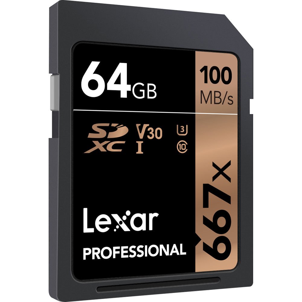 Lexar 64GB Professional 667x UHS-I SDXC Memory Card image 1