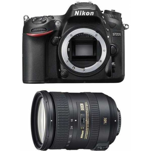 NIKON DX D7200 DSLR Camera AF-S DX Nikkor 18-200mm f/3.5-5.6G ED VR II (Black) image 0