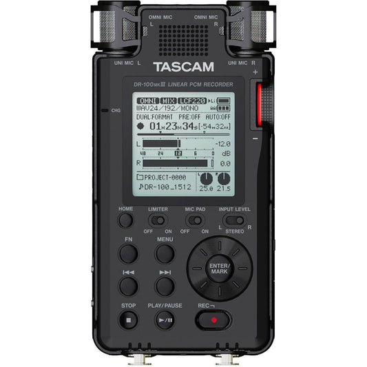 TASCAM DR-100mkIII 2-Input / 2-Track Portable Audio Recorder image 1
