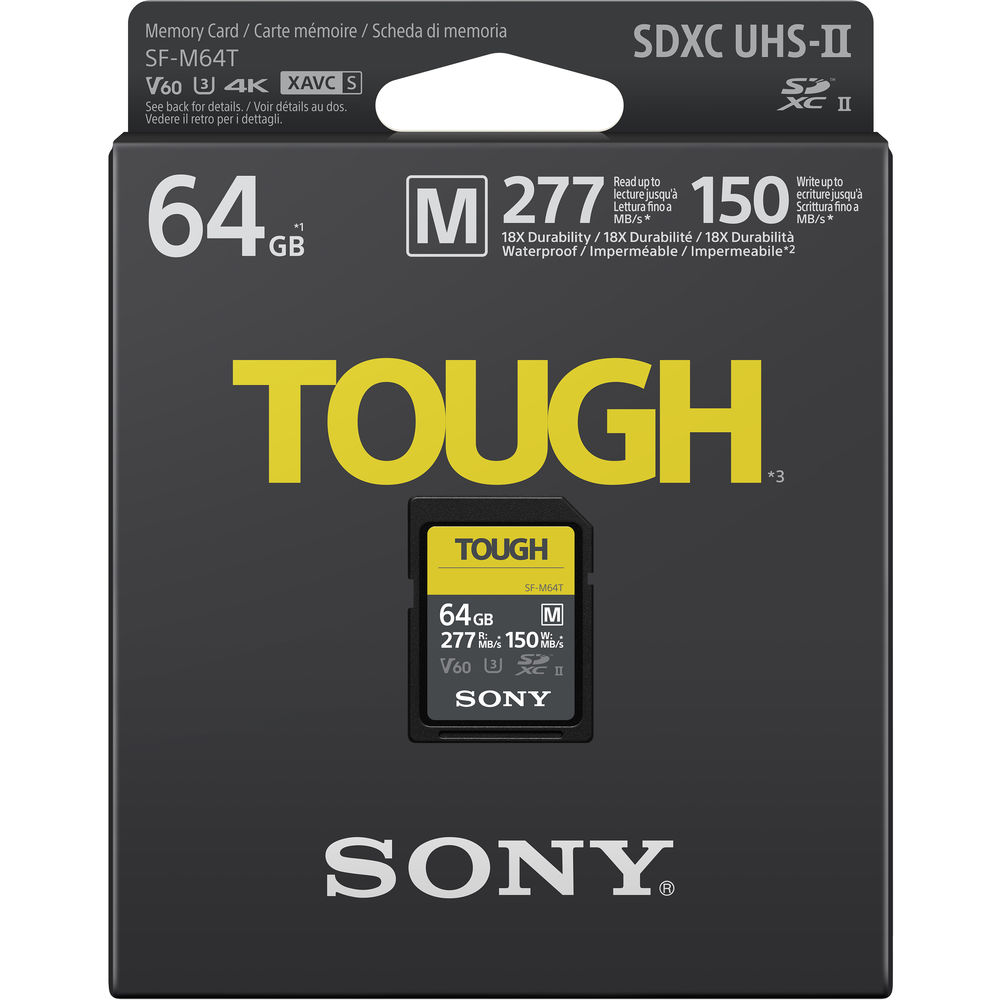 Sony 64GB SF-M Tough Series UHS-II SDXC Memory Card image 1