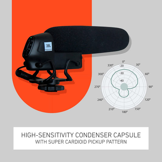 JBL Commercial CSSG20 On-Camera Shotgun Condenser Microphone for Cameras & Smartphones image 1