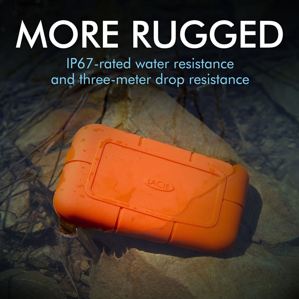 LaCie 1TB Rugged USB 3.2 Gen 2 Type-C External SSD image 4