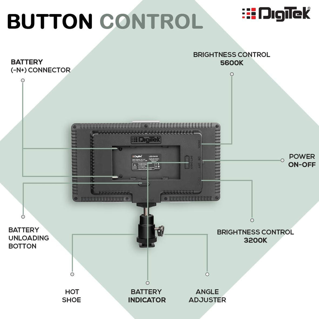 DIGITEK LED D416 Professional Video Light image 3