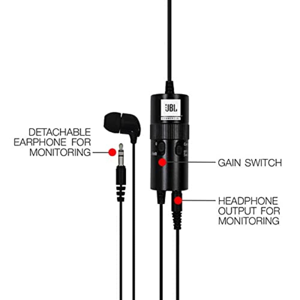 JBL Commercial CSLM30B Omnidirectional Lavalier Microphone image 1