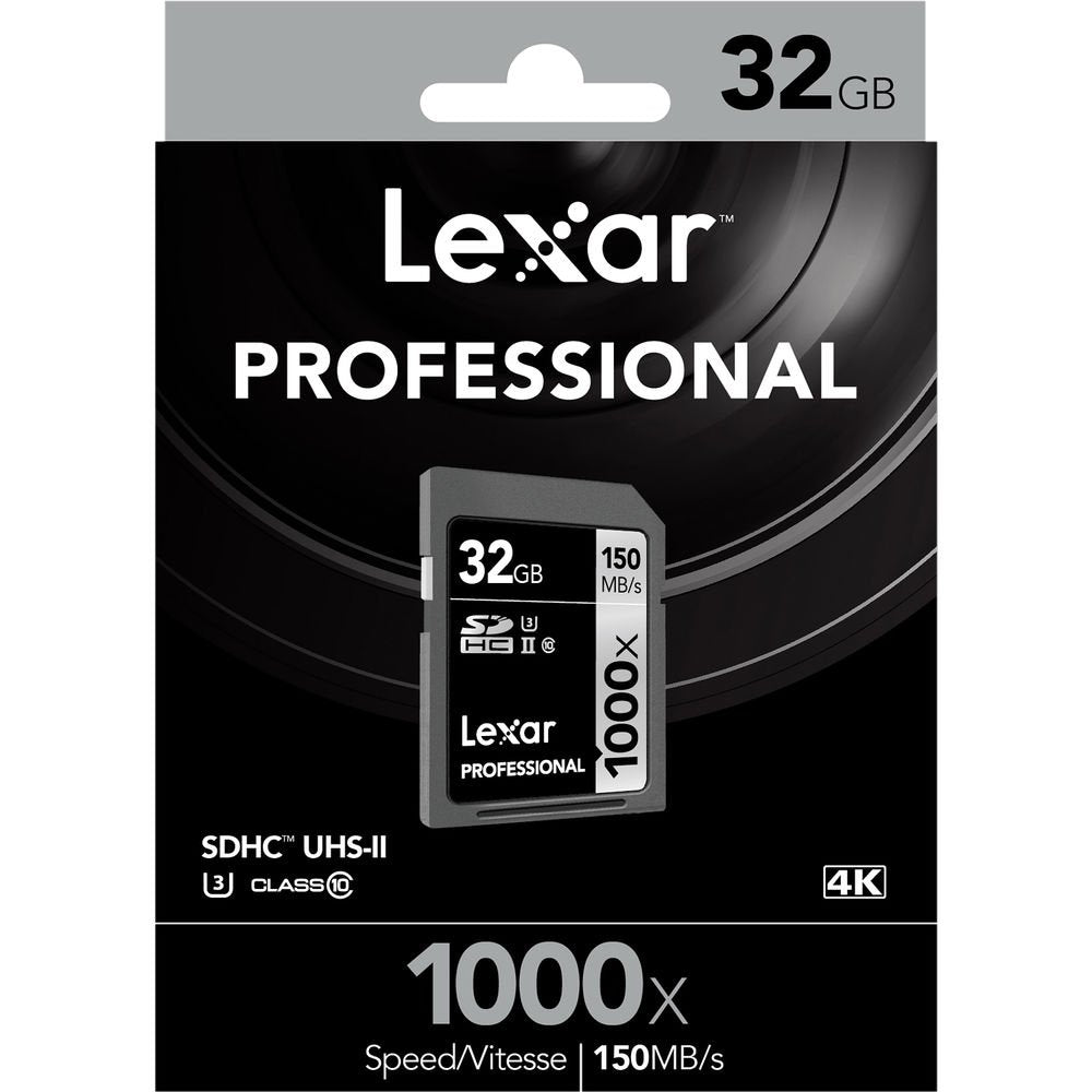 Lexar 32GB Professional 1000x UHS-II SDHC Memory Card image 2
