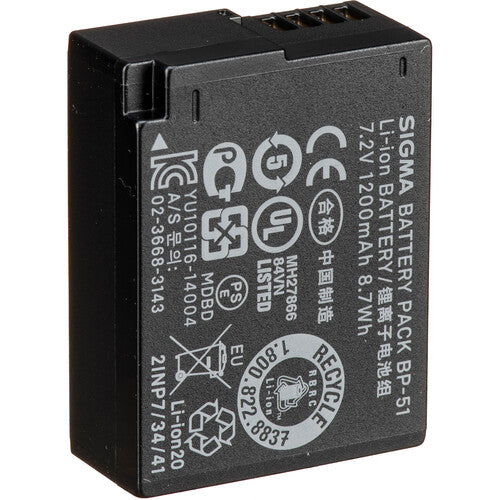 Sigma BP-51 Lithium-Ion Battery Pack (7.2V, 1200mAh) image 0