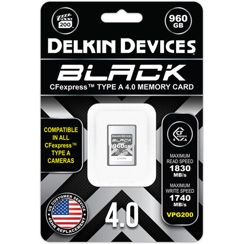 Delkin 960GB BLACK CFexpress Type A 4.0 Memory Card image 1