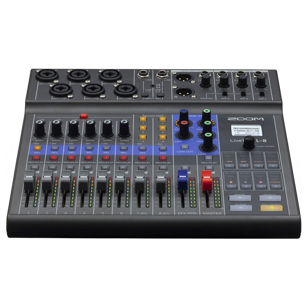 Zoom LiveTrak L-8 Portable 8-Channel Digital Mixer and Multitrack Recorder image 0