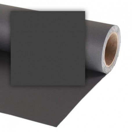 COLORAMA 2.72 X 11M BLACK PAPER PHOTOGRAPHY STUDIO BACKDROP image 0