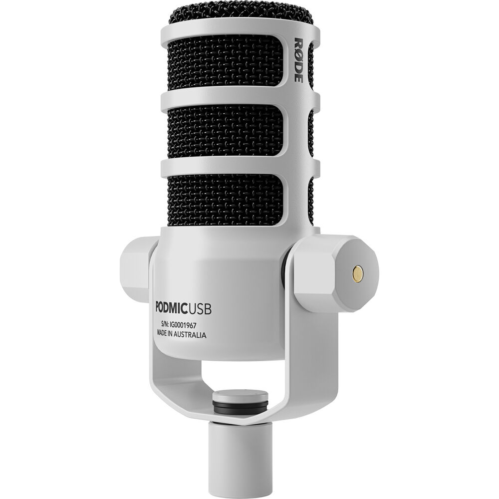 RODE PodMic USB and XLR Dynamic Broadcast Microphone (White) image 0