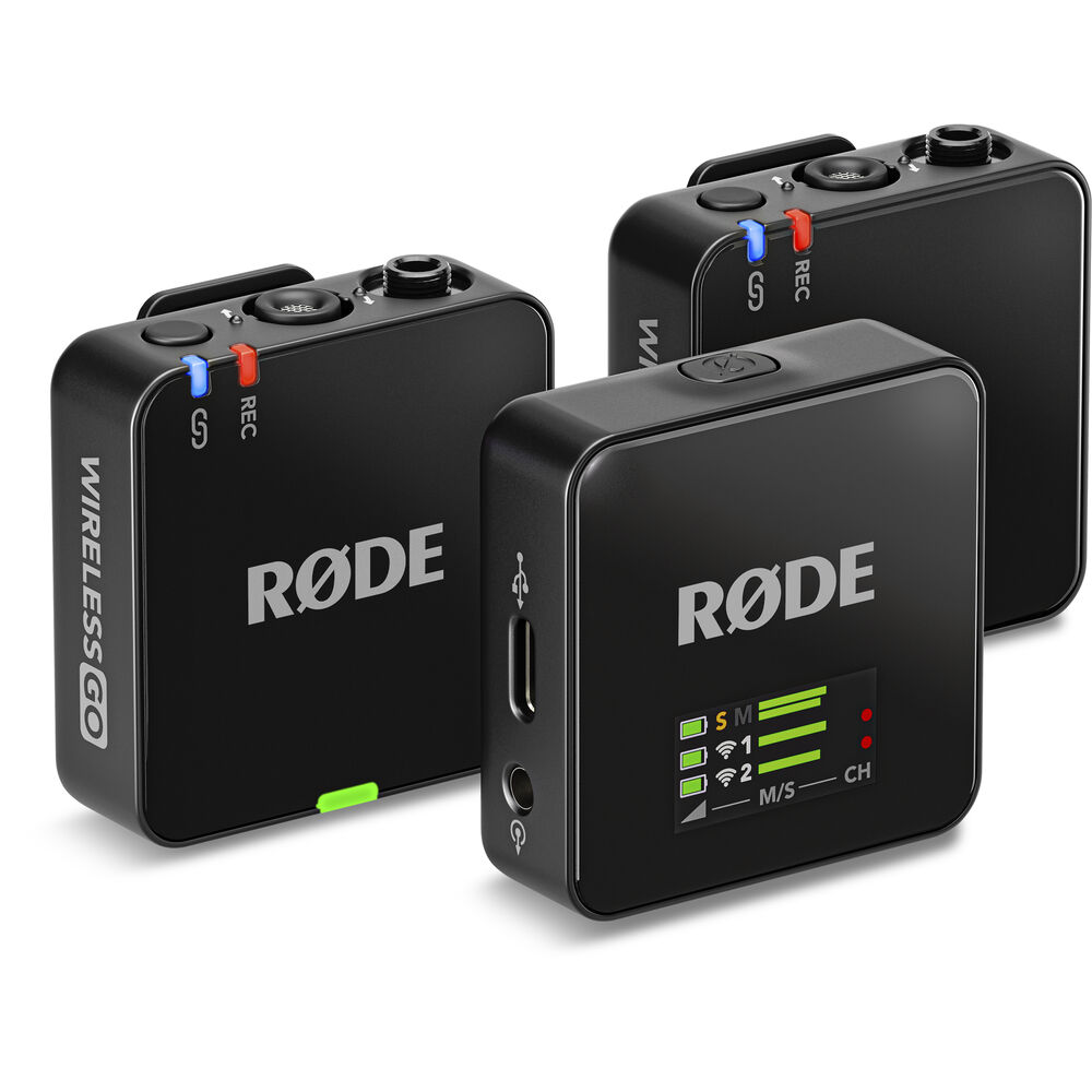 RODE Wireless GO (Gen 3) 2-Person Compact Digital Wireless Microphone System/Recorder (2.4 GHz, Black) image 0