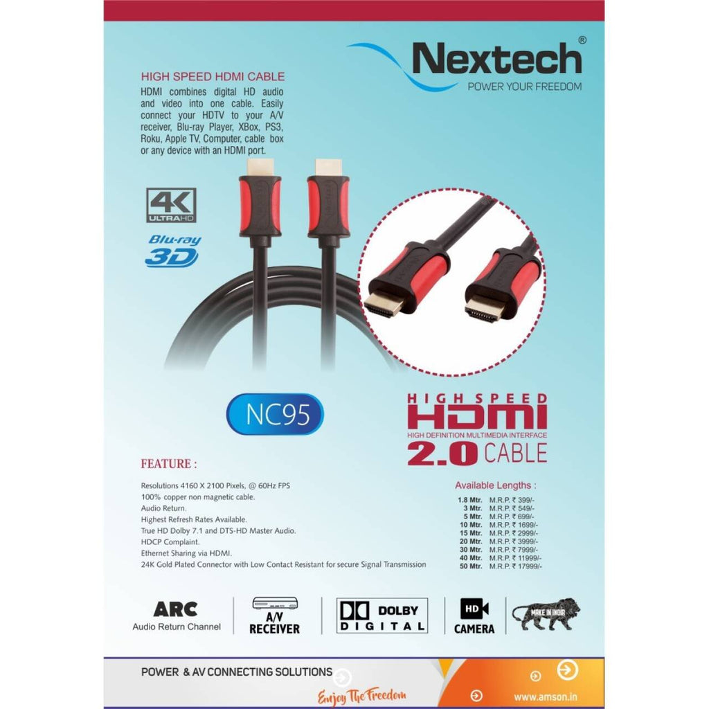 NEXTECH HIGH SPEED HDMI CABLE NC95 10m image 2